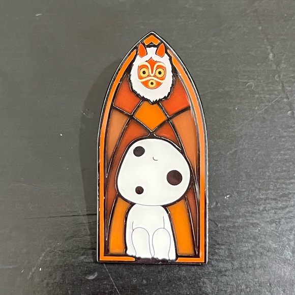 Loungefly Studio Ghibli Stained Glass of Princess Mononoke Kodama Portrait Pin - Picture 2 of 11